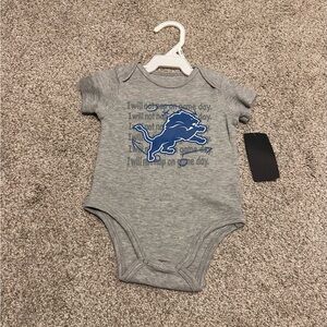 NFL Grey Detroit Lions Infant Bodysuit